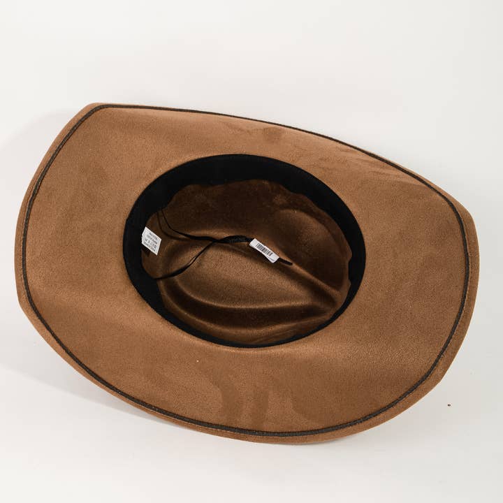 Collections by Fame Accessories - Wholesale Cowboy Hat - Women's - Flower Pattern Strap Western Cowboy Hat