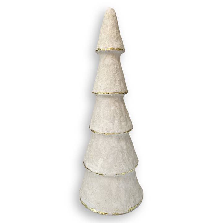 French Graffiti - Wholesale Christmas Decoration - White Paper Mache Trees2