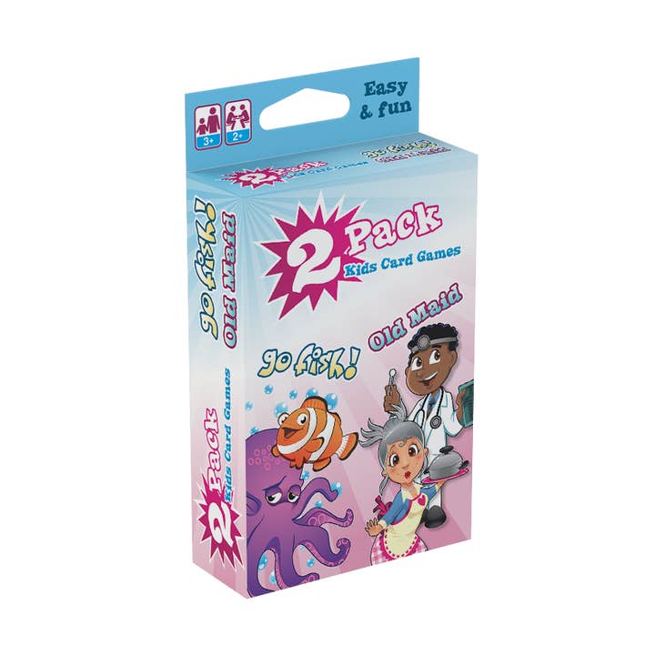 Old Maid- Go Fish Kid's Card Games 2-Pack for wholesale by Best Value Products