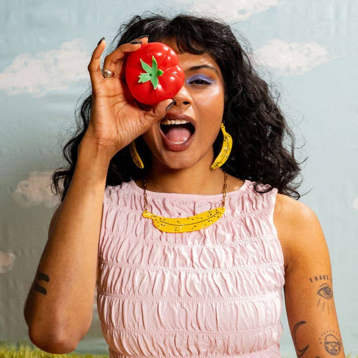 Ripe Banana Statement Necklace for wholesale by Peach Beast