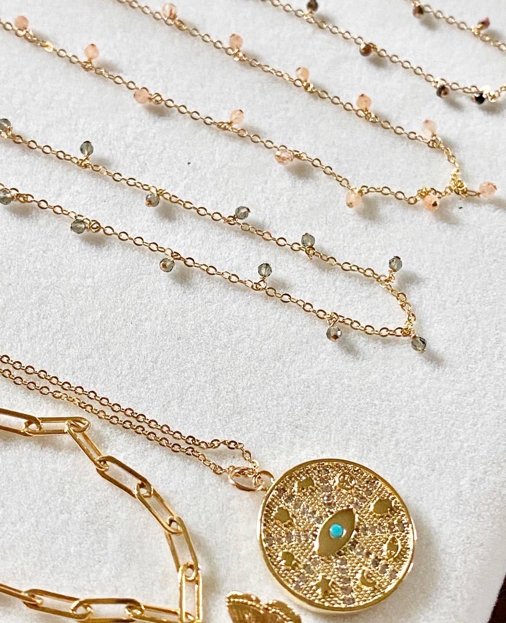 Sonya Renee Jewelry - Wholesale Link & Chain Necklace - Sabrina Double Gold8