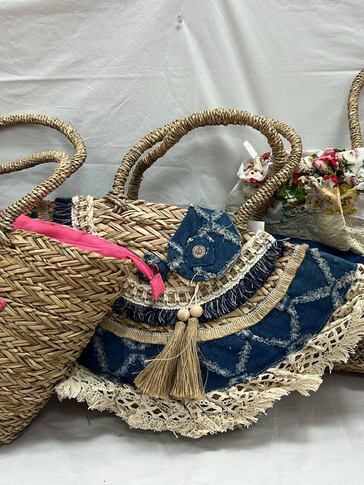 OF4 Stor Sommarstråväska för Stranden LOOWIE för wholesale av JIJOU CAPRI