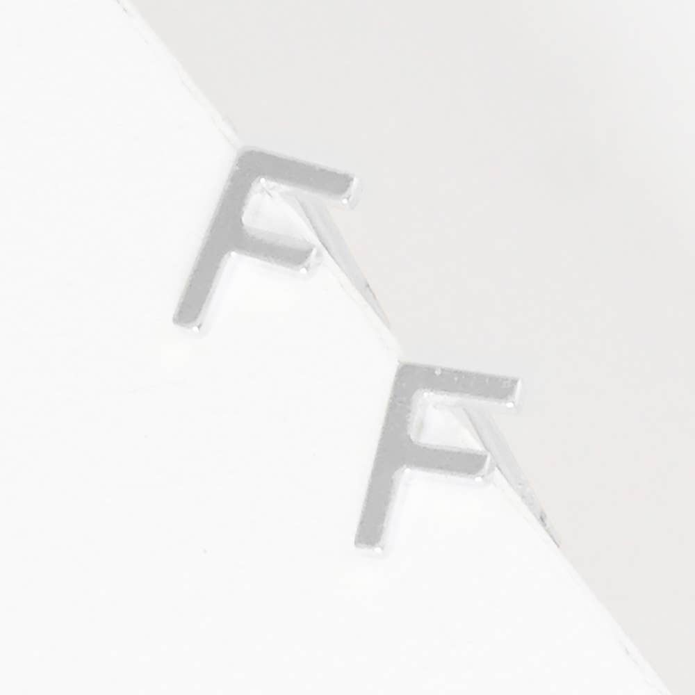 Sensibling Corp. - Wholesale Stud/Post Earrings - Gold Dipped Metal Initial Monogram Stud Earrings86