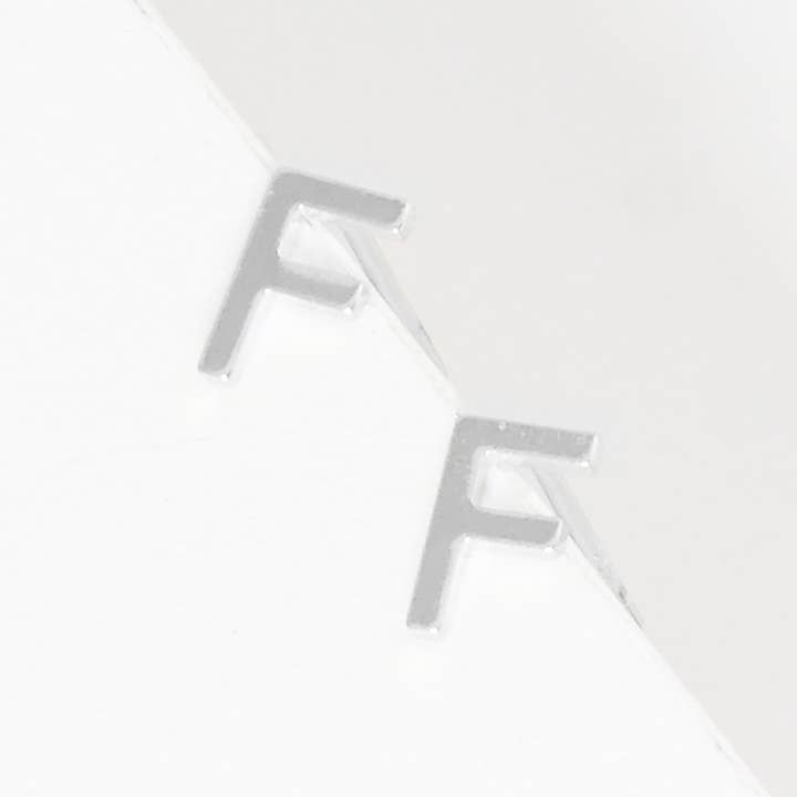 Sensibling Corp. - Wholesale Stud/Post Earrings - Gold Dipped Metal Initial Monogram Stud Earrings86