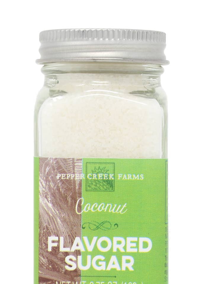 Coconut Flavored Sugar 3.75 Oz. for wholesale by Pepper Creek Farms