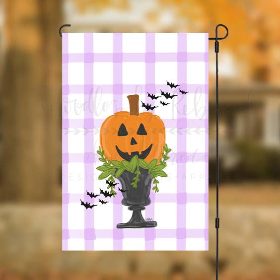 Jackolantern Topiary Garden Flag for wholesale by Doodles By Rebekah