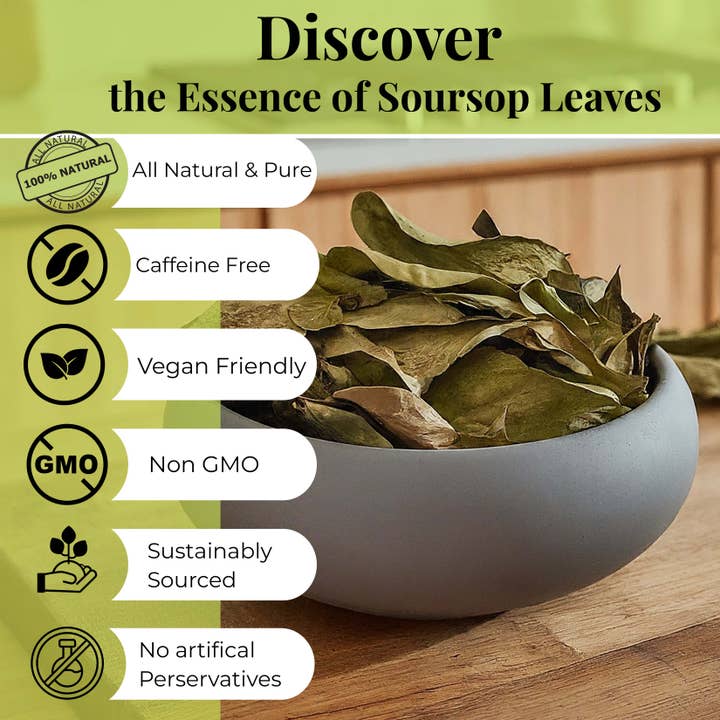 Akshit - Wholesale Loose Tea - 200+Soursop Leaves, Hojas de Guanabana Dried Graviola Leaves