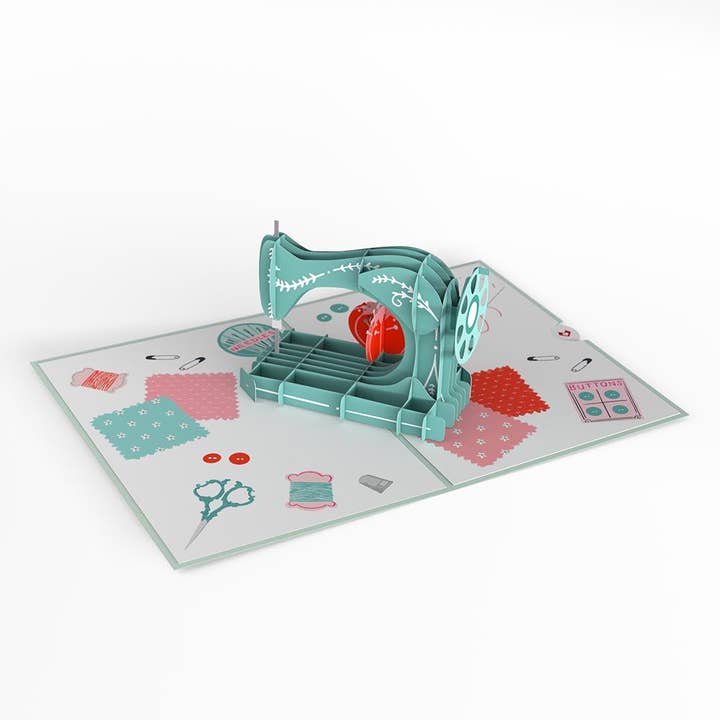 Lovepop Cards - Wholesale Love Card - Love You Sew Much 5''x7'' Card, Pop-Up Cards