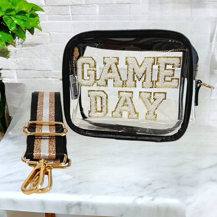 Speldagsväska - Svart stadionväska, klar transparent för wholesale av Social Grace & Company