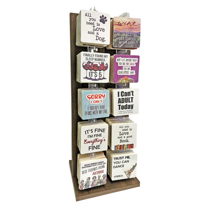 POSAVASOS DE PAPEL CON 20 BOLSILLOS, AGREGA MÁS DE 120 POSAVASOS para venta al por mayor de Tipsy Coasters & Gifts