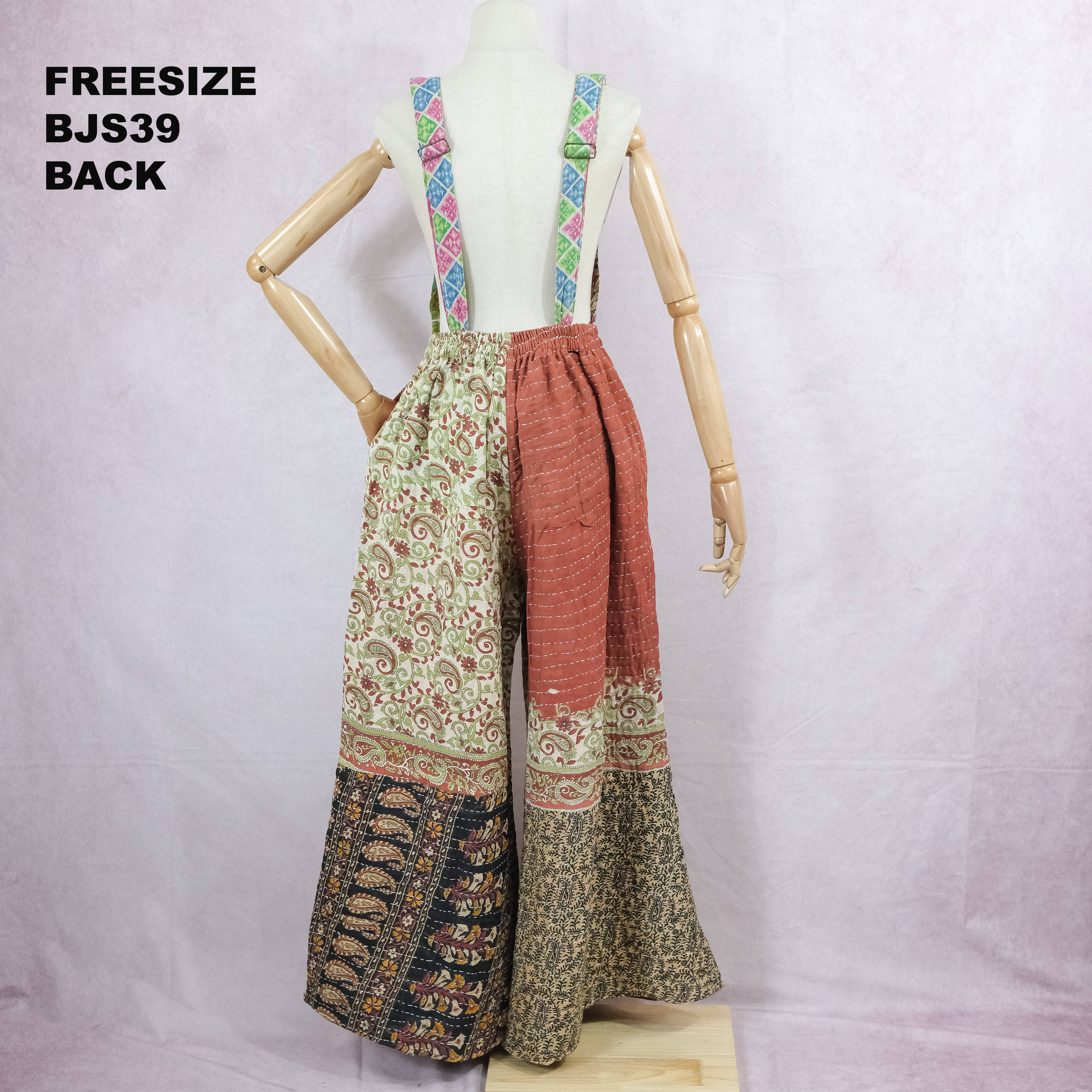 Karma Nepal Crafts - Wholesale Jumpsuit - Women's - Kantha Boho Bell Bottom Jumpsuit4