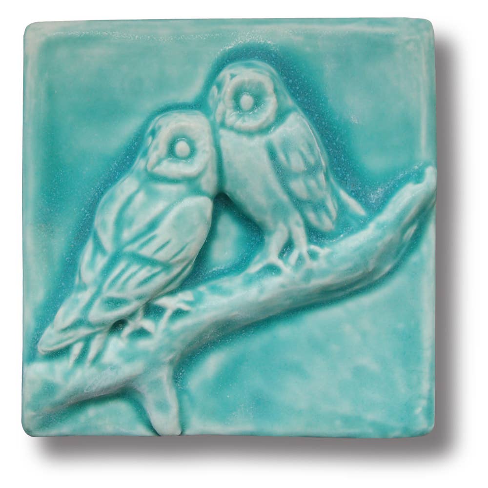 Whistling Frog Tile Inc. - Wholesale Wall Tile - Owl Friends Art Tile 4x4"0