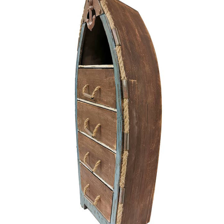 Peterson Housewares & Artwares - Vendita all'ingrosso Armadietto - Armadio in legno massello a forma di barca con cassetti