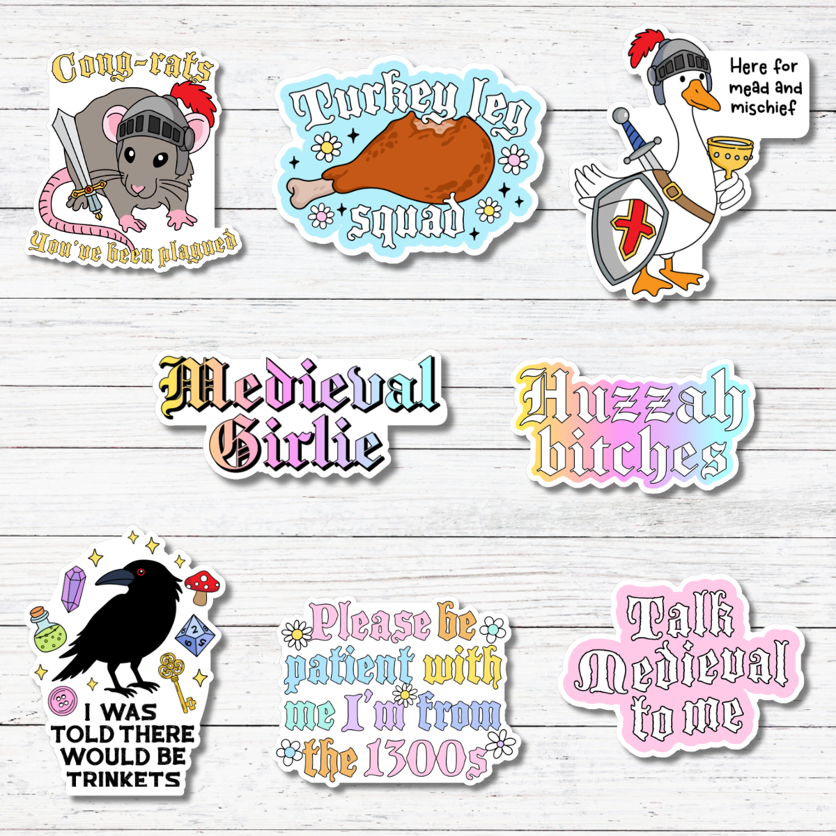 Oily Graphic Creations - Wholesale Sticker - Mead and Mischief- Renaissance Sticker/Magnet2