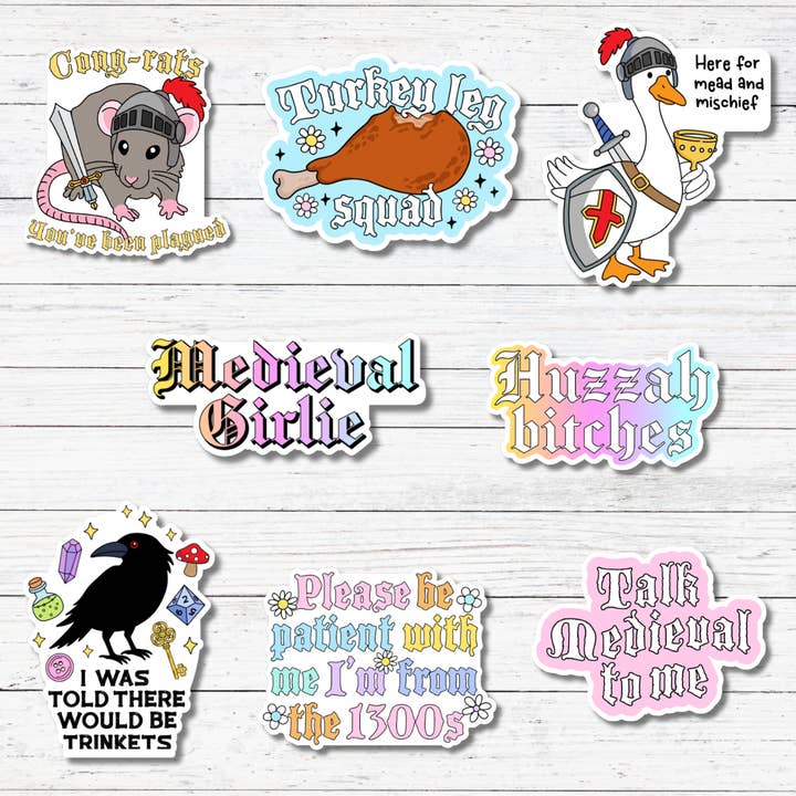 Oily Graphic Creations - Wholesale Sticker - Mead and Mischief- Renaissance Sticker/Magnet2