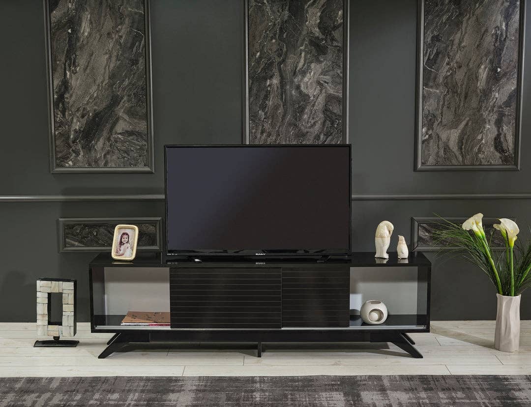 Luxia Tv Stand Black for wholesale on Faire17