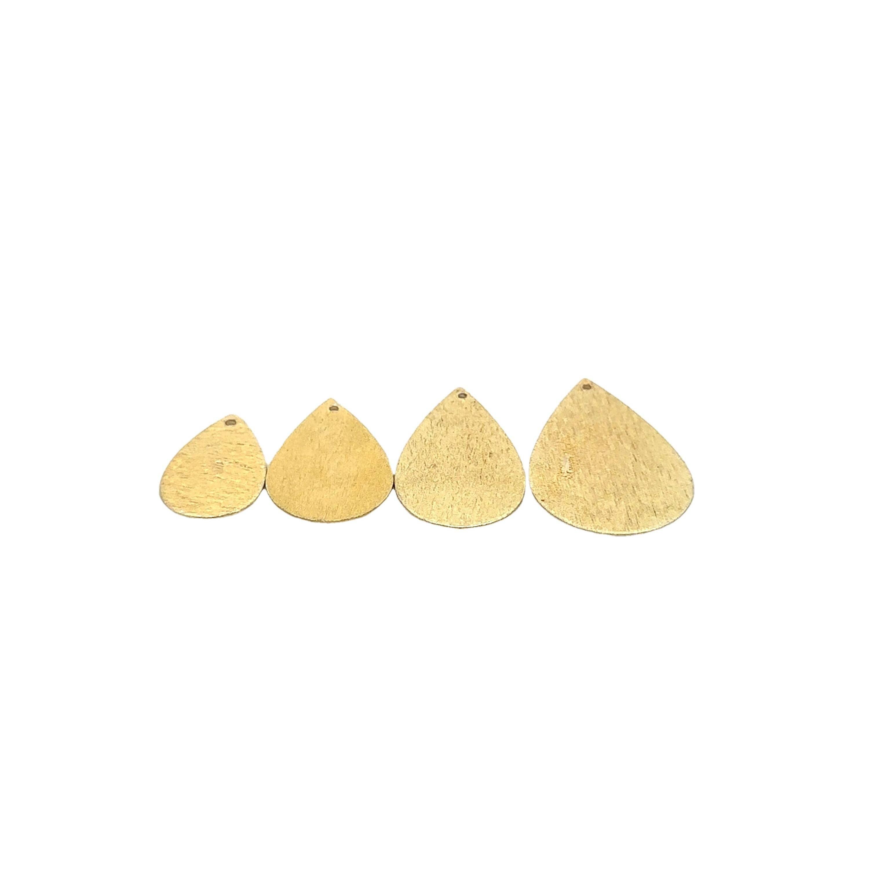 Purity Beads - Wholesale Individual Charm/Pendant - 10 to 20 Pcs Tear Drop, Rain Drop Shaped Gold, Silver, Gunmetal Color Findings, Jewelry Making Parts for Earring and Necklaces Large Shape.2