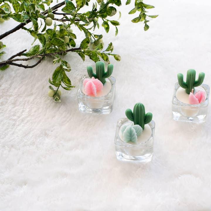 ZOETSTUDIO - Wholesale Novelty Candle - Cactus & Succulent Tealight Candles | Soy Wax Blend2