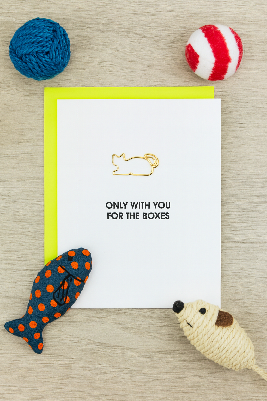 Chez Gagné – wholesale Love card – Only With You For The Boxes - Pet - Cat Paper Clip Card1