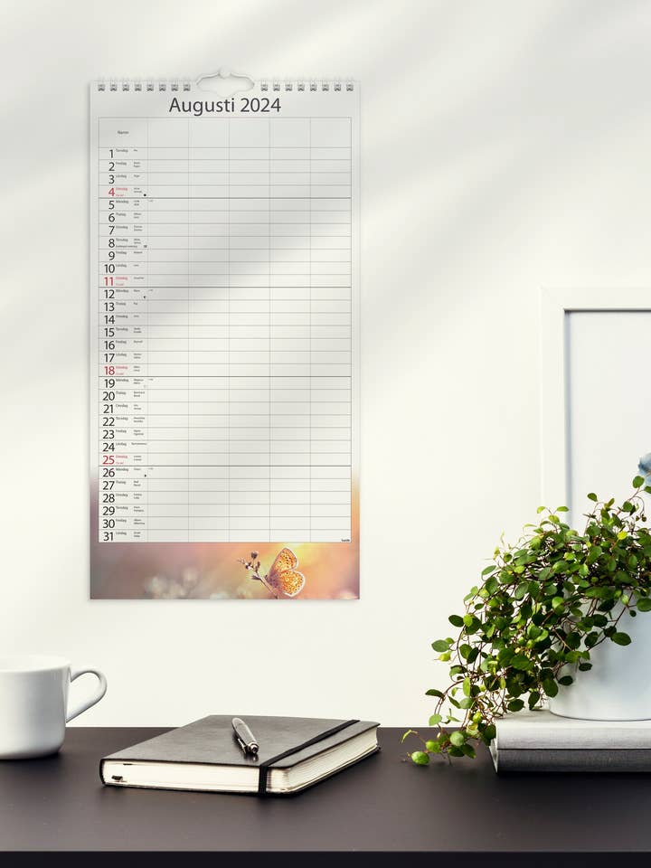 Calendrier familial des saisons 2024 pour la vente par Burde Publishing AB