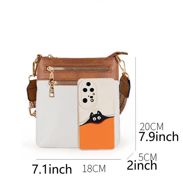 Wholesalesir - Wholesale Crossbody Bag - Women's - Retro Contrasting PU Leather Crossbody Bag