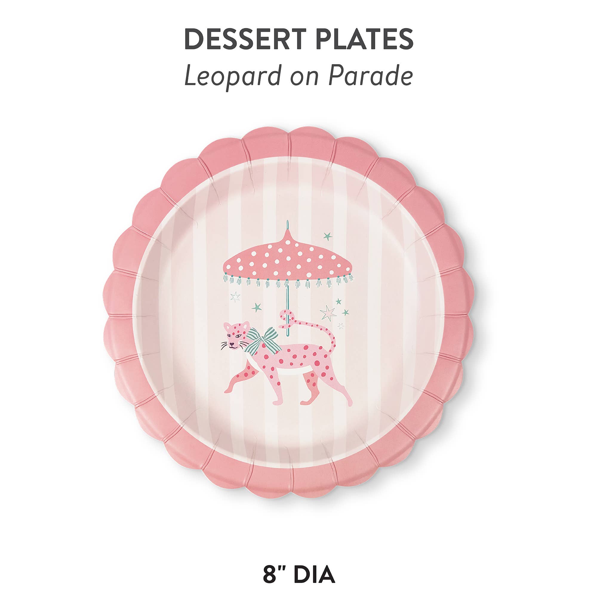 Studio Oh! - Wholesale Disposable Plate - Leopard on Parade Scalloped Dessert Plates2