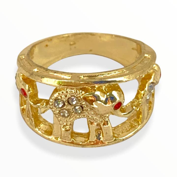 Elephant Ring in 18k of Gold Plated for wholesale by Raf Rossi Gold Plated