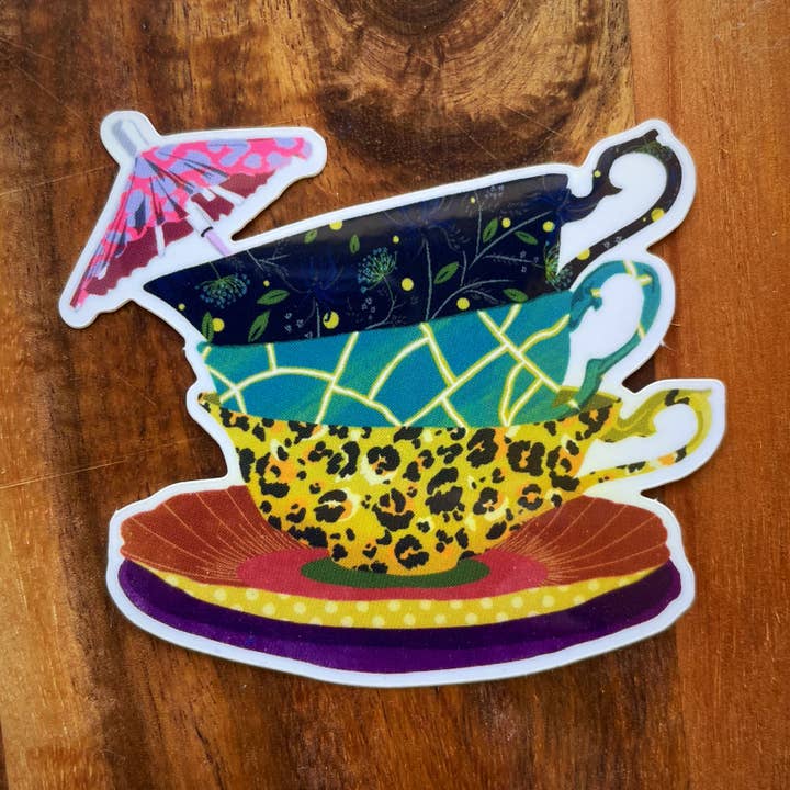 Tropical Tea Party Sticker for wholesale by Witch Rich