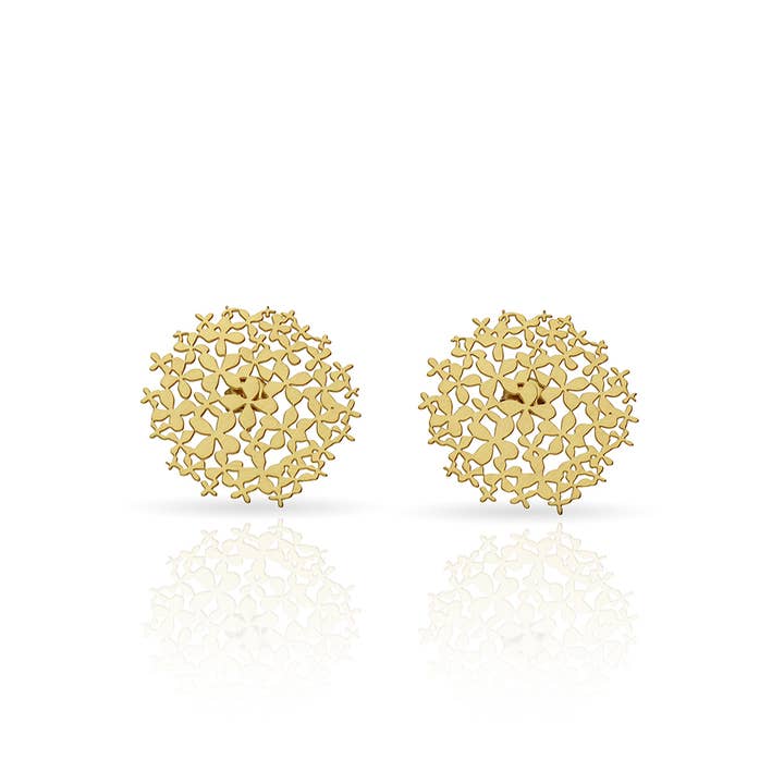 Hortensia Gold Plated Small Earring for wholesale by RAS