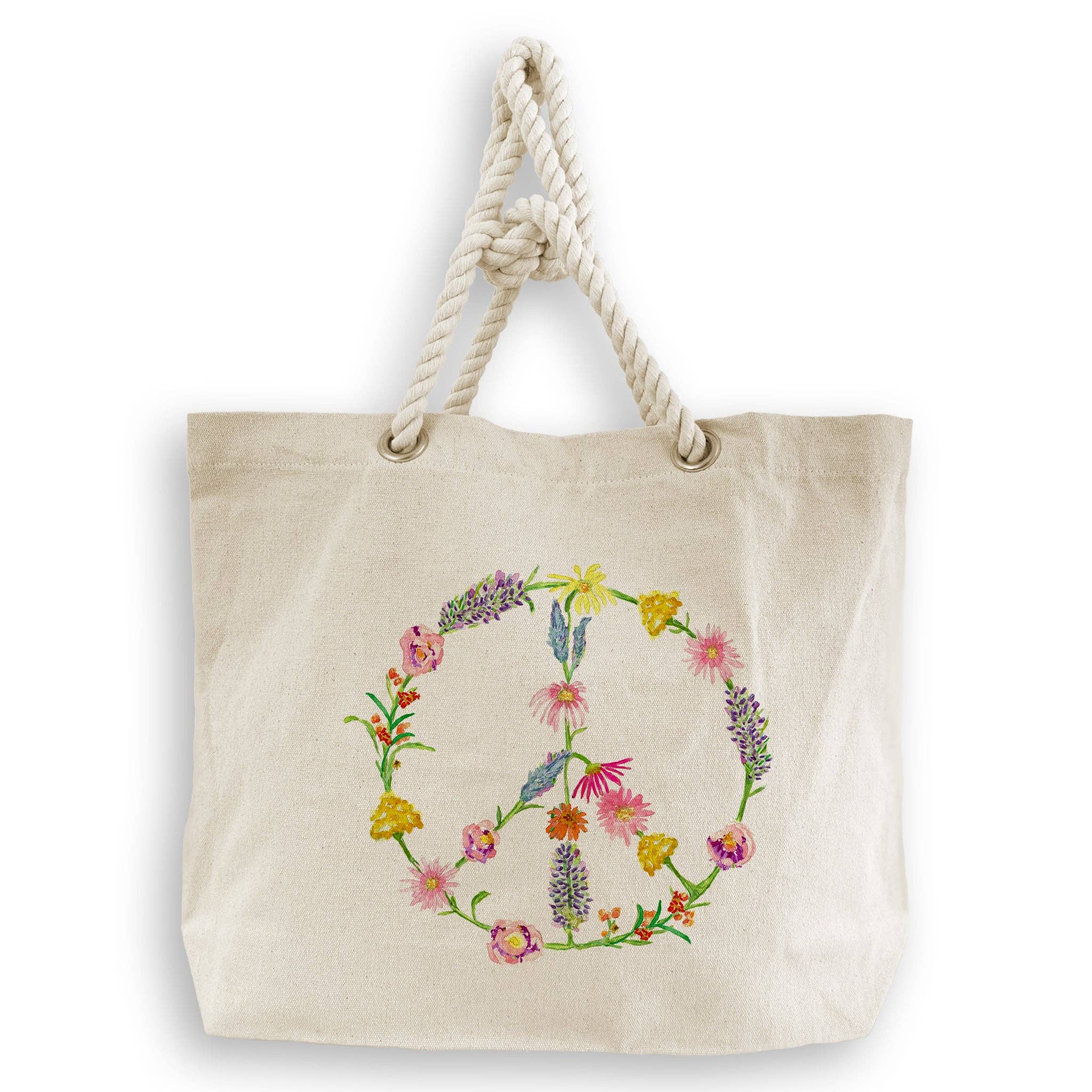 French Graffiti - Wholesale Tea Towel - Floral Peace Sign6