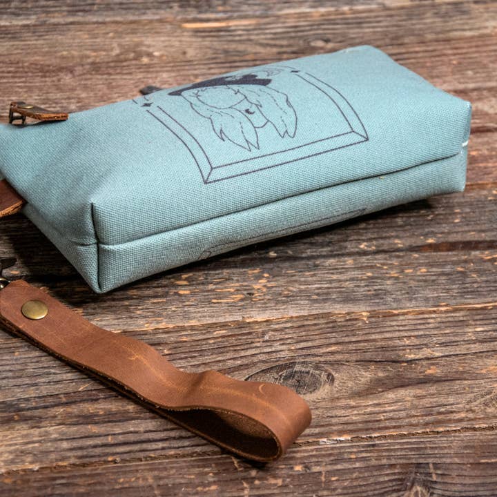 In Blue Handmade - Wholesale Pouch - Women's - Stevie | Hand Printed Canvas Everyday Pouch | Wristlet3