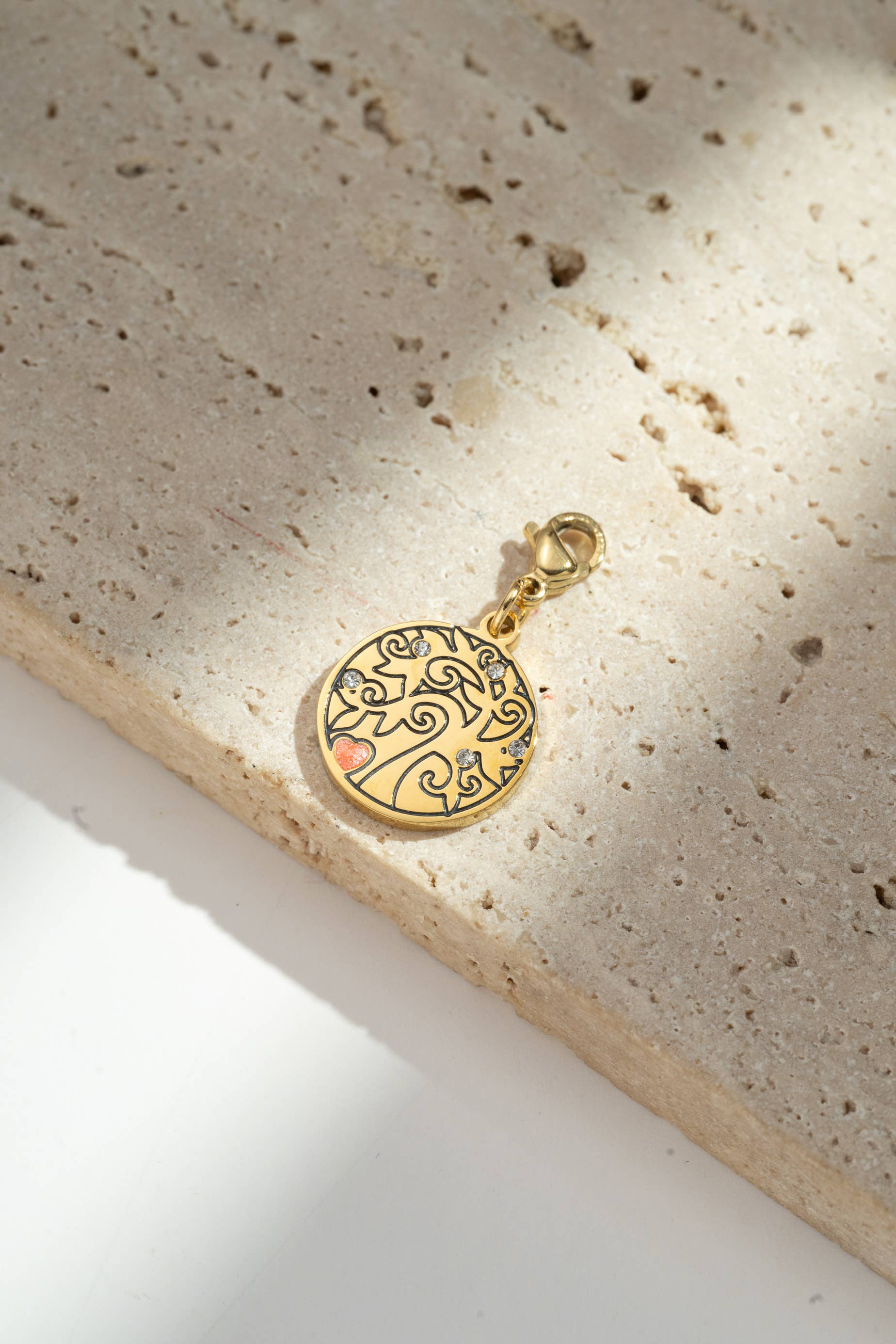 COSMOS - Wholesale Individual Charm/Pendant - Set of 5 round pendants Tree of Life & Star3