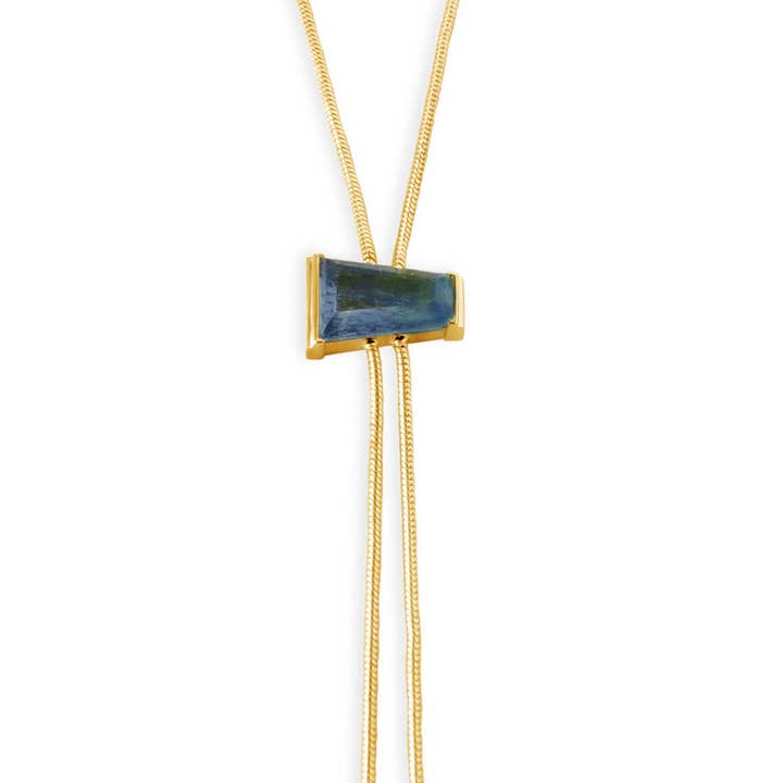Delano Bolo- Gold - Marine Blue for wholesale by Glamrocks Jewelry
