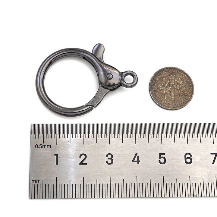 BestBeads&Beyond - Wholesale Clasp - Large Round Lobster Clasp, Lobster Clasp for bag or key, Sku#H3113