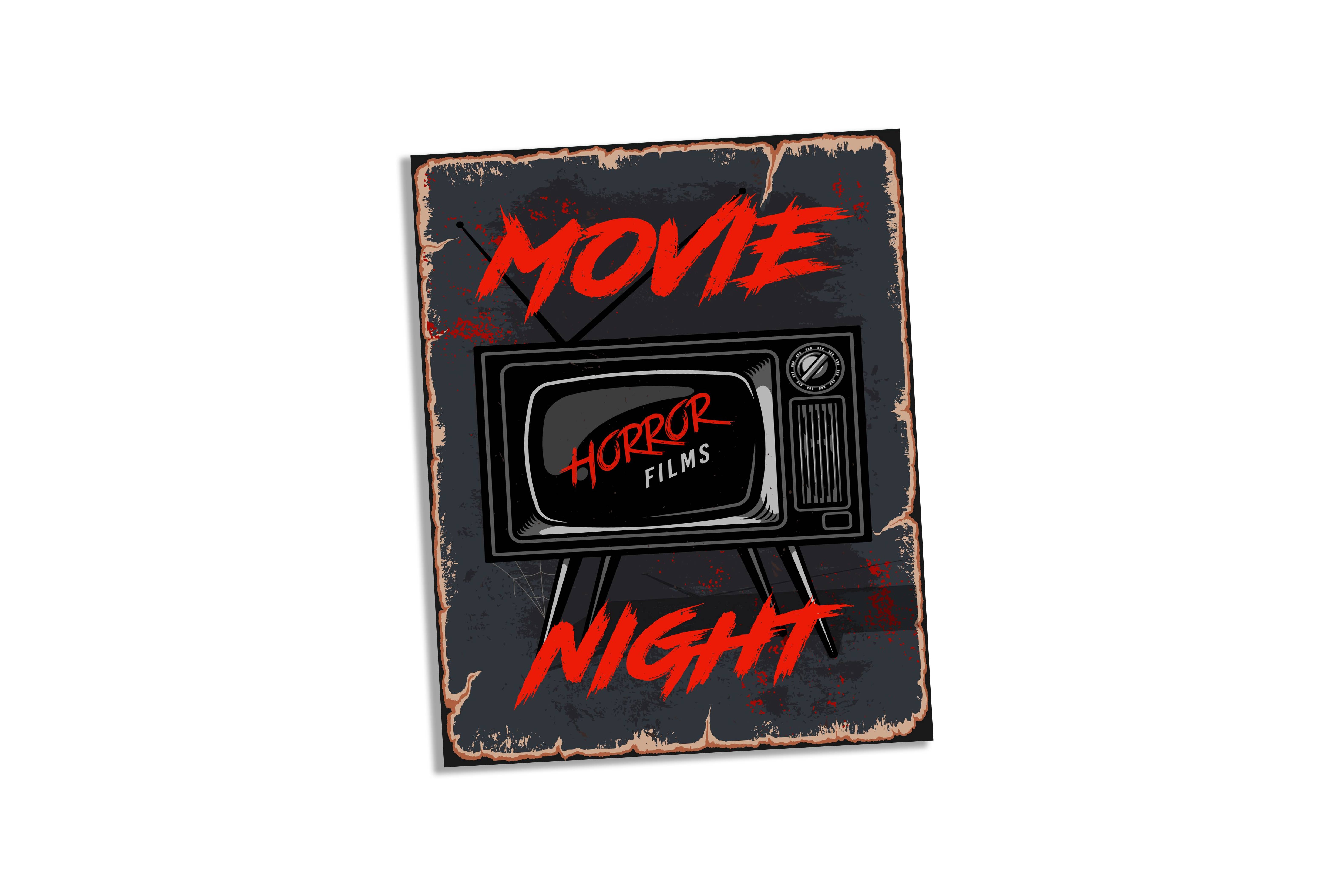 The British Metal Signs Company - Wholesale Sign - Horror Film Movie Night  Metal Sign Plaque1