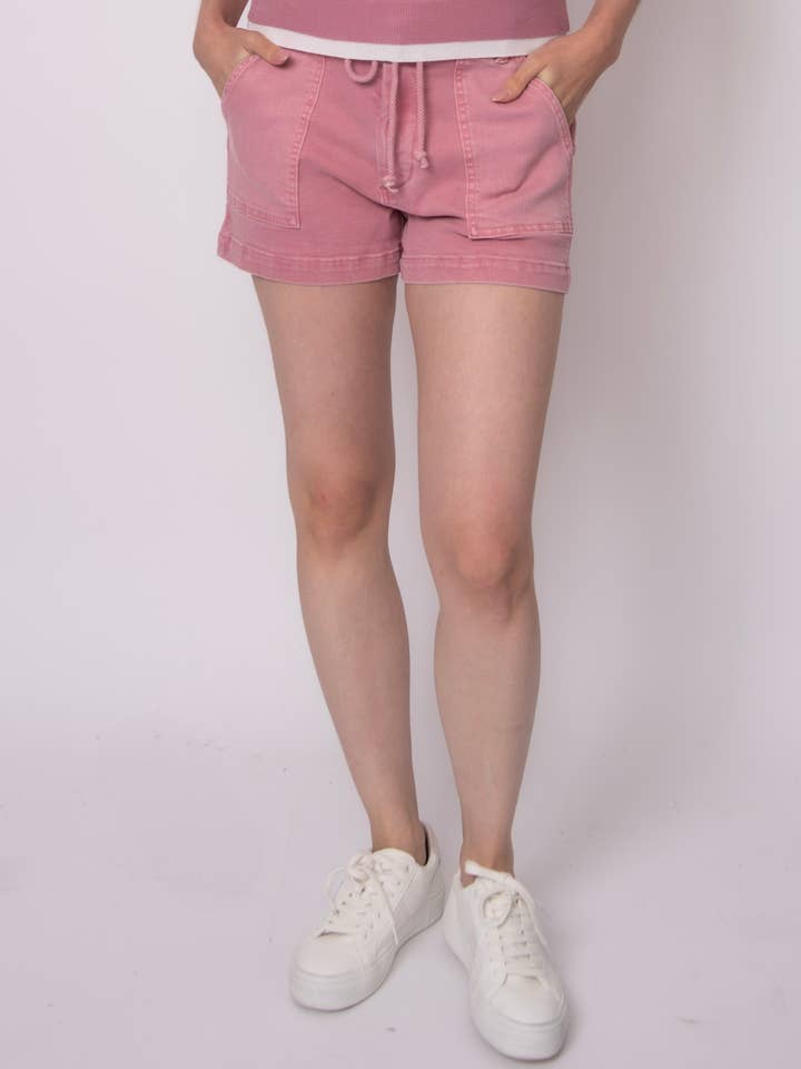 PANTALÓN CORTO CARGO DE SARJA ELÁSTICA JULIE - 43W075S para venta al por mayor de RD Style