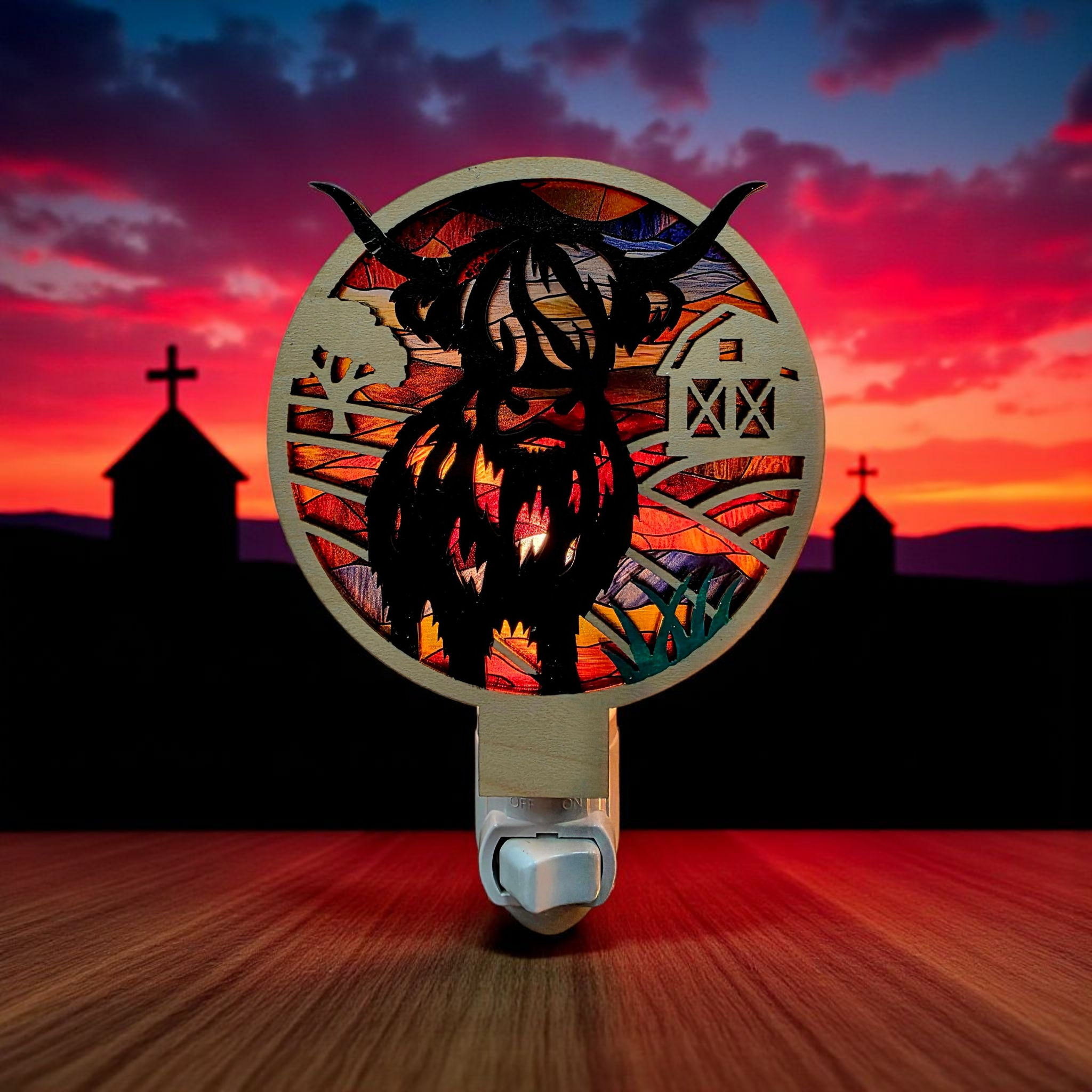 Gulf Coast Custom - Wholesale Night Light - Highland Cow LED Night Light - Cow Decor Gifts - Nightlights4