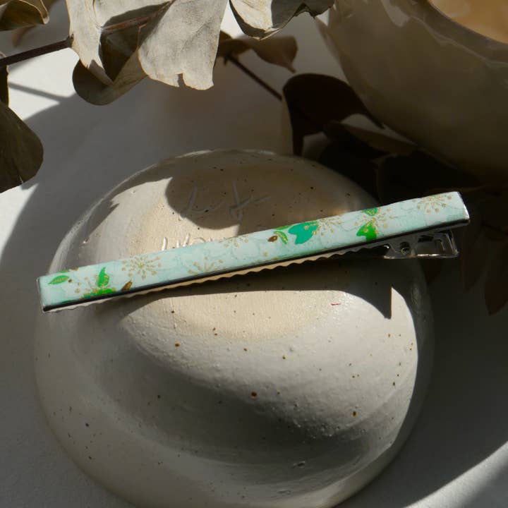 Grote Japanse papieren haarclip - Mint voor wholesale door Dix janvier