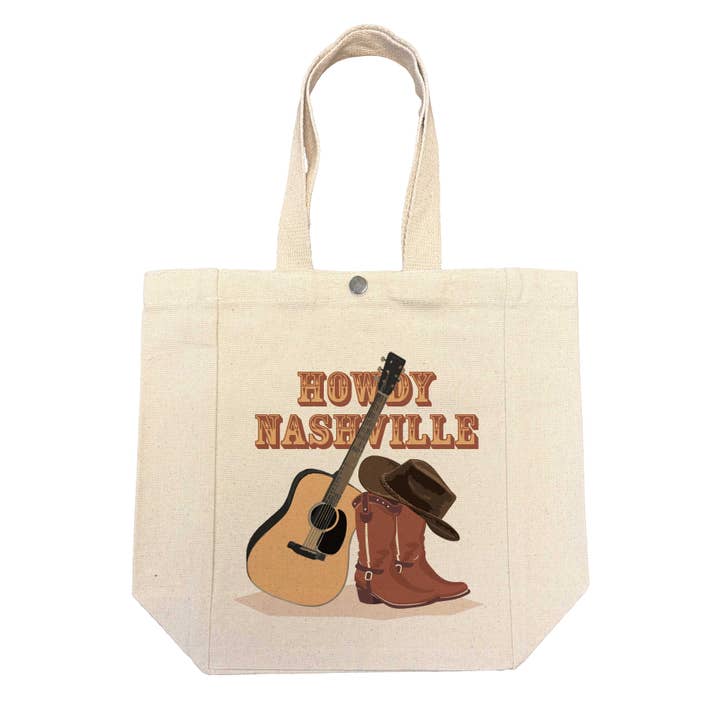 Hej Nashville Brun Gitarr & Stövlar Lunchväska för wholesale av Potluck Press