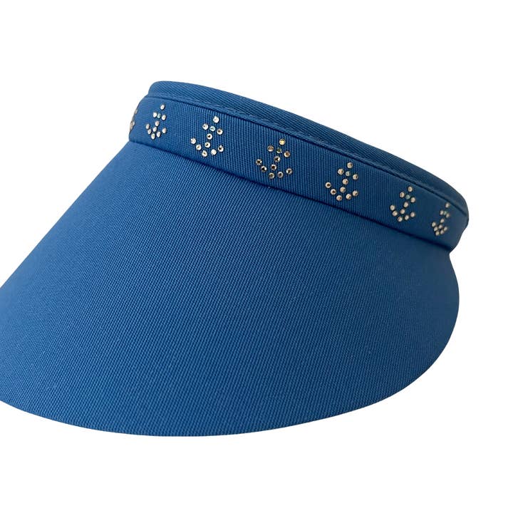 Gidget Visor with Crystal Anchor Headband for wholesale by dolly mama designs, inc