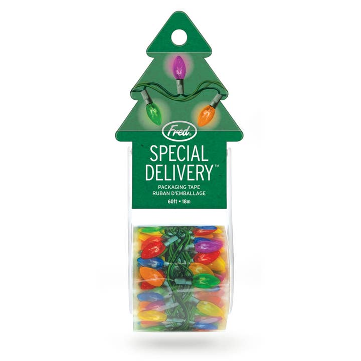Fred & Friends - Wholesale Tape - Special Delivery - STRING LIGHTS - Printed Packing Tape