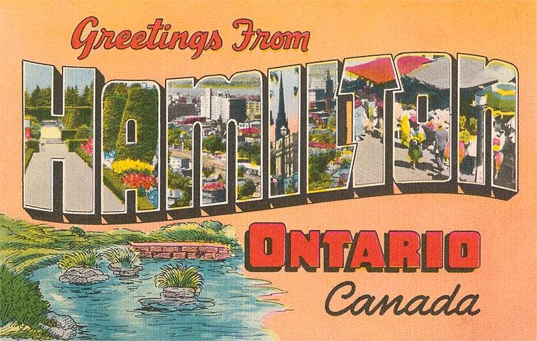 Found Image Press - Wholesale Stationery/Notecard Set - Greeting Card CN-219 Greetings from Hamilton, Ontario, Canad0