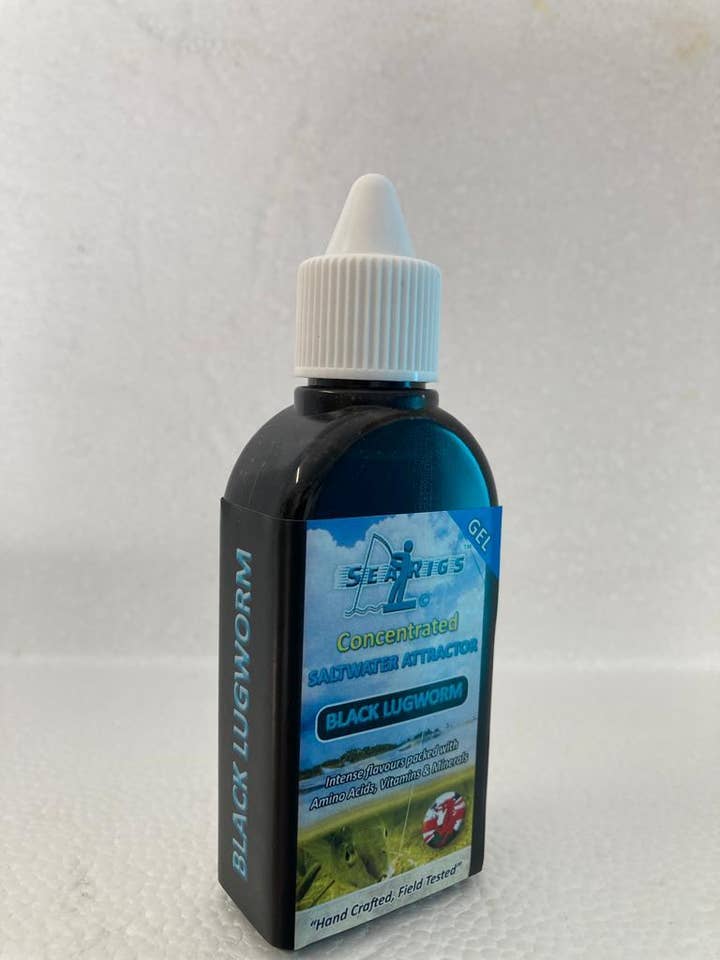 Saltwater Attractor Gel-BLACK LUGWORM-Liquid Sea Fishing for wholesale by SEARIGS UK LTD