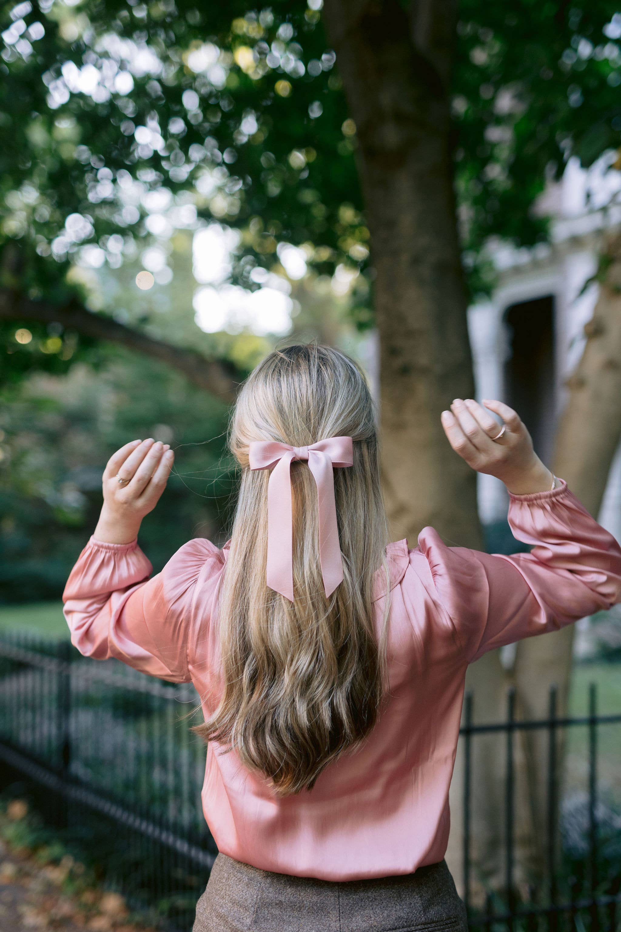 Grace & Grandeur - Wholesale Hair Bow - Women's - Medium Matte Satin Hair Bow Barrette | Florence Bow32