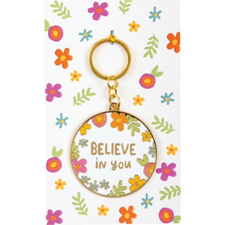 Believe In You Keychain for wholesale by Primitives by Kathy