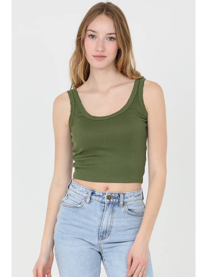 ANGIE - Wholesale Tanktop - Dames - X2CA5-ASIS RIBGEBREIDE TANKTOP MET RONDE HALS