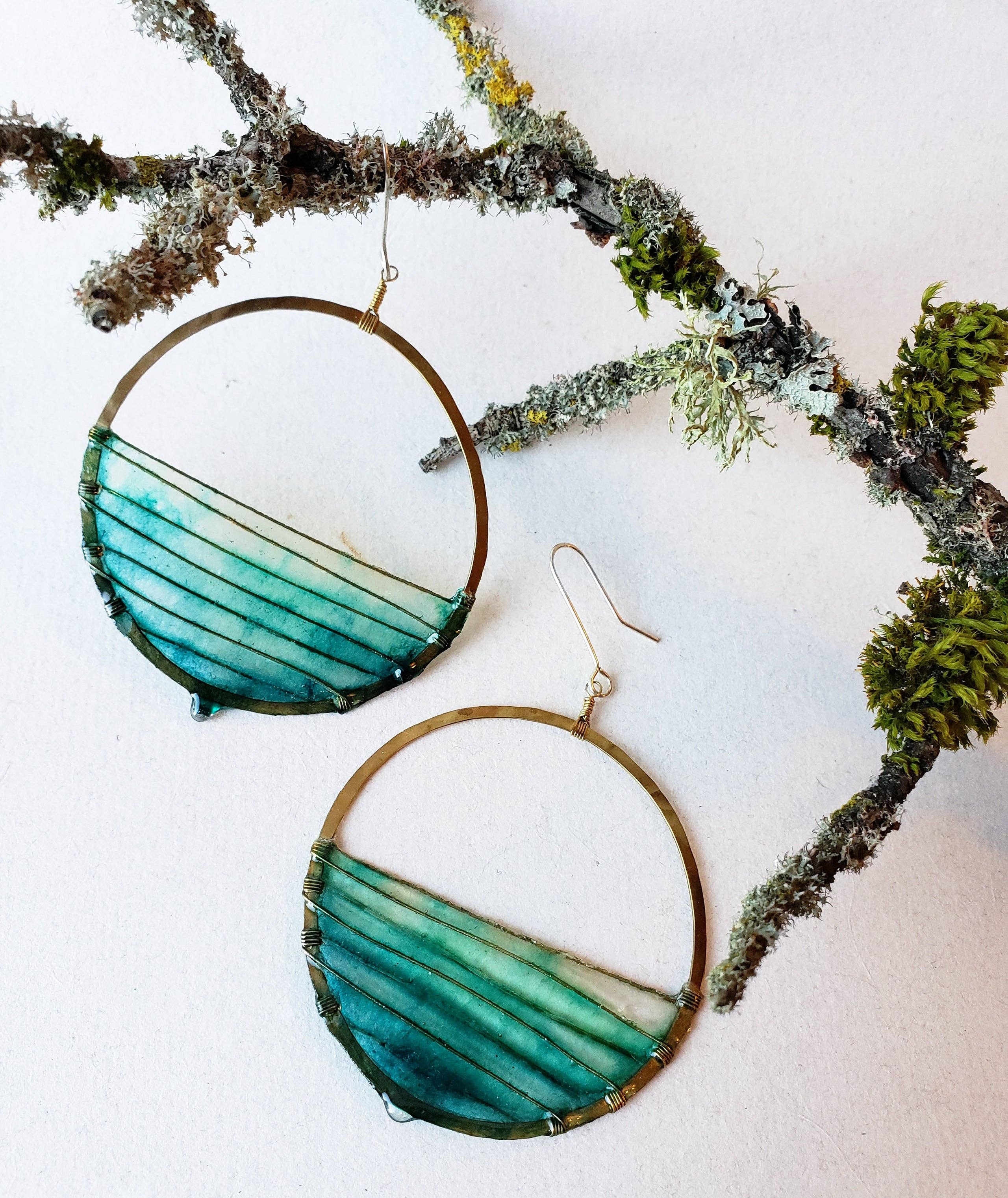 Verso - Wholesale Dangle Earrings - Sunrise Earrings, Gold-Filled, Large3