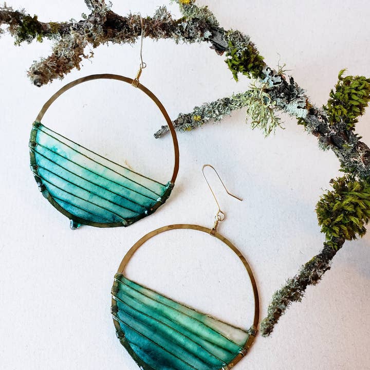 Verso - Wholesale Dangle Earrings - Sunrise Earrings, Gold-Filled, Large3