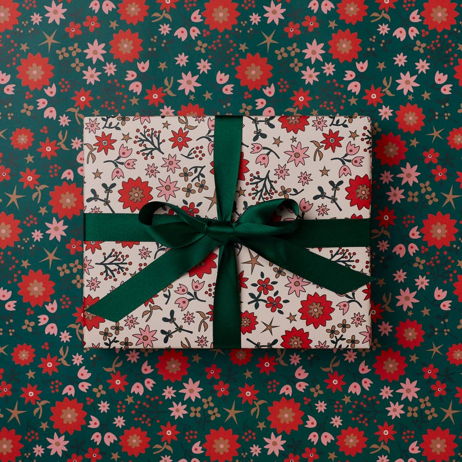 Santa Wrapping Paper  Vintage Christmas Gift Wrap - Waterleaf Paper -  Waterleaf Paper Company