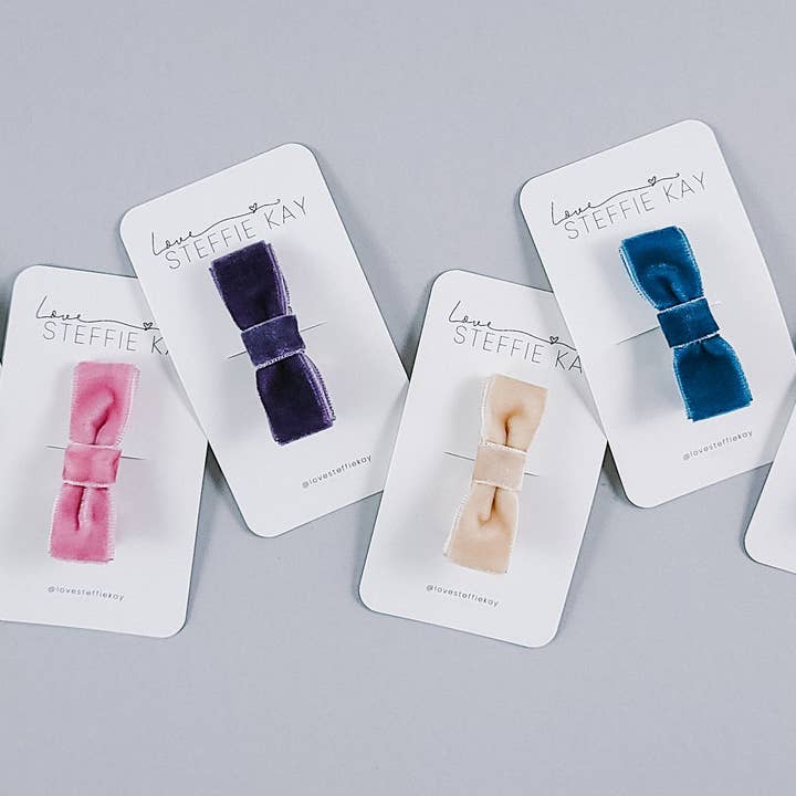 Clip de cabelo em veludo | Itty Bitty por atacado de Love, Steffie Kay